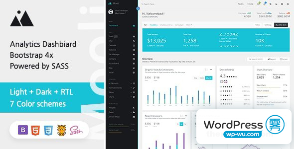 Mooli v1.0 – 带有 Bootstrap 的 Laravel + HTML 管理仪表板模板