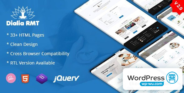 Dialia v2.0 – 注册按摩疗法 HTML 模板 + RTL